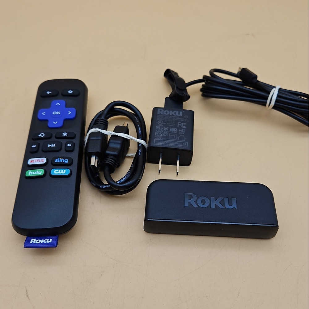 Roku Express 3900X HD Streaming Media Player w/ Remote HDMI & Power Adapter